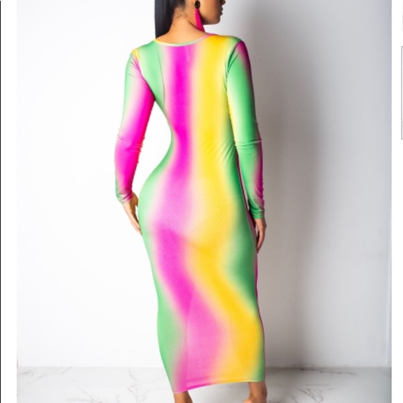 Rainbow Sherbet Midi Dress - Picture 2 of 8